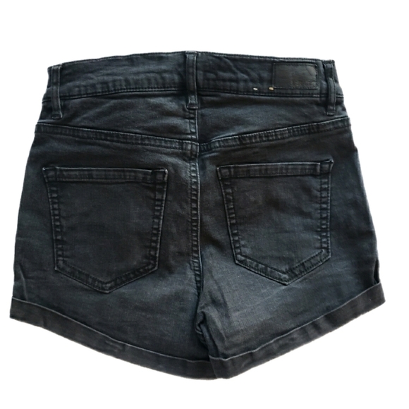 Black Denim Women's Shorts โ Size 01 - Picture 2 of 2